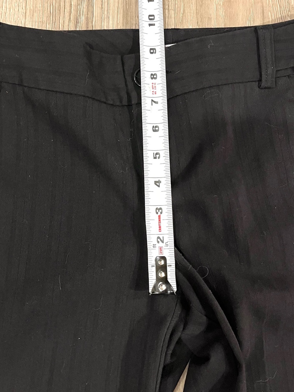 G.H. Bass Black Dress Pants with Subtle Stripes 4 - Picture 8 of 13